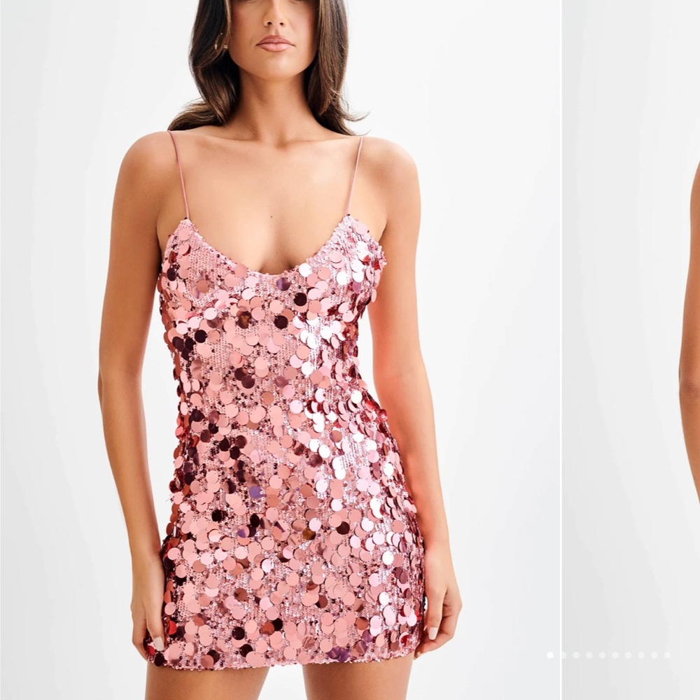 Meshki Romilly Sequin Dress - pink